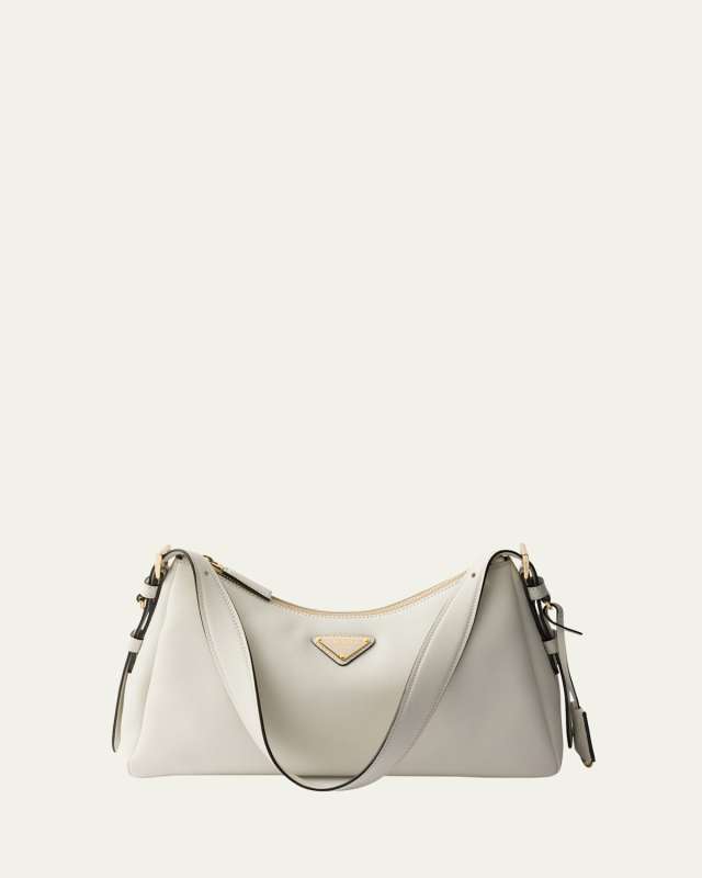Medium Aimee Zip Leather Shoulder Bag